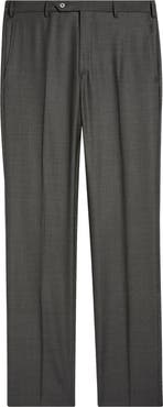 Zanella Parker Classic Wool Sharkskin Dress Pants