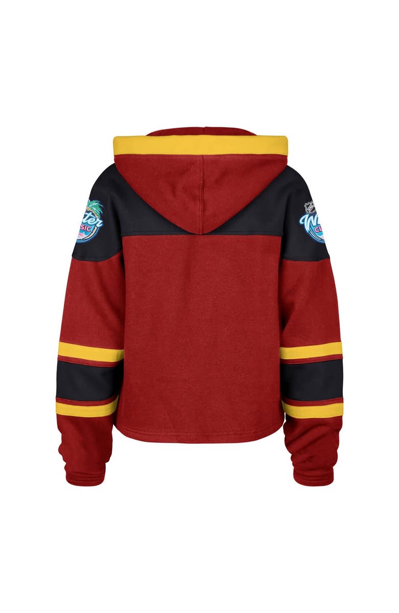'47 Women's '47 Red Florida Panthers 2026 NHL Winter Classic Cropped Superior Lacer Hoodie, Alternate, color, Red