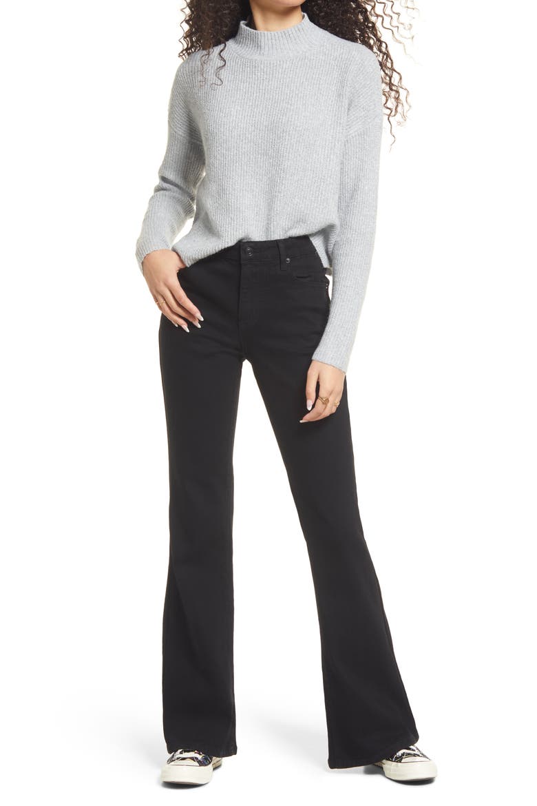 Mock Neck Sweater, Alternate, color, GREY HEATHER