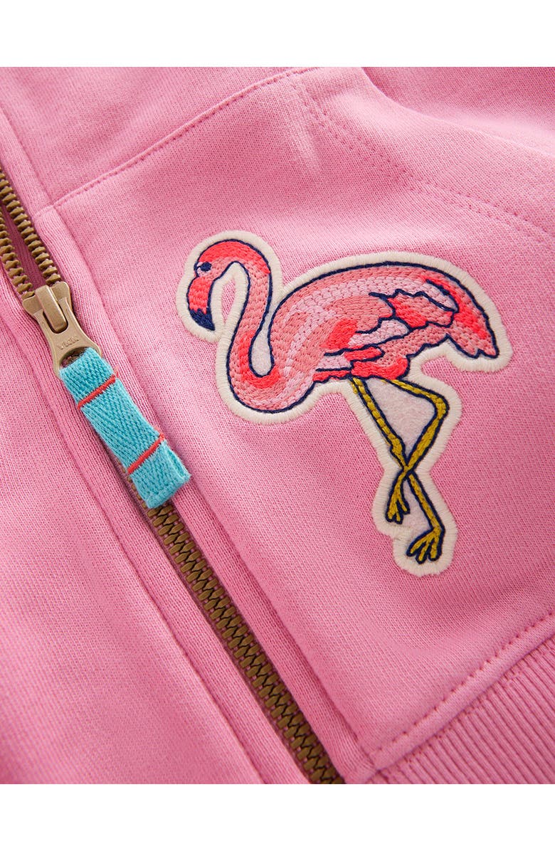 Mini Boden Kids' Badge Superstitch Hoodie, Alternate, color, Bubblegum Pink Badges