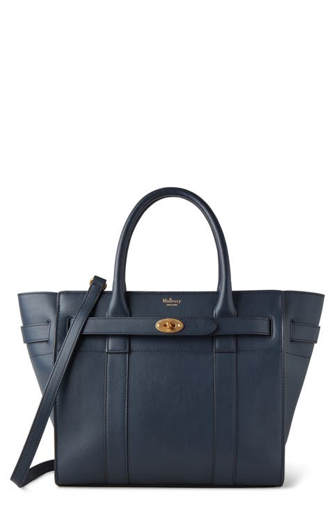 Small Zipped Bayswater Leather Satchel