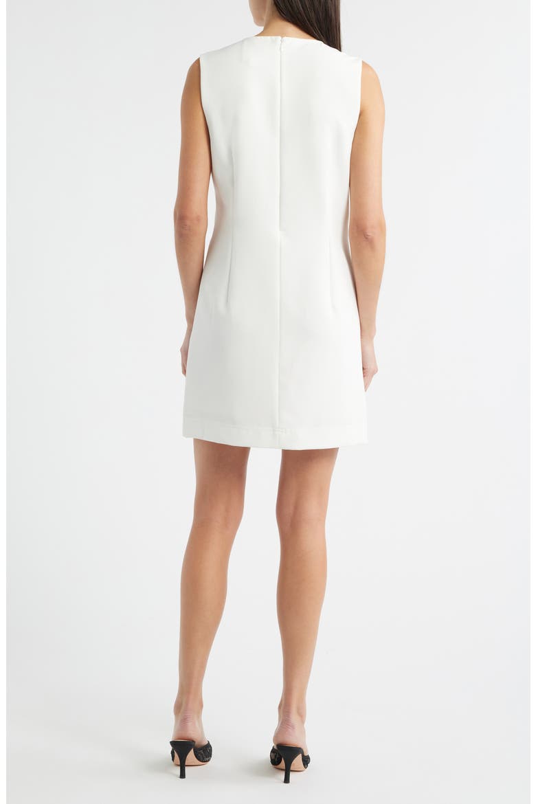 Cady Bow Sleeveless Minidress, Alternate, color, WHITE