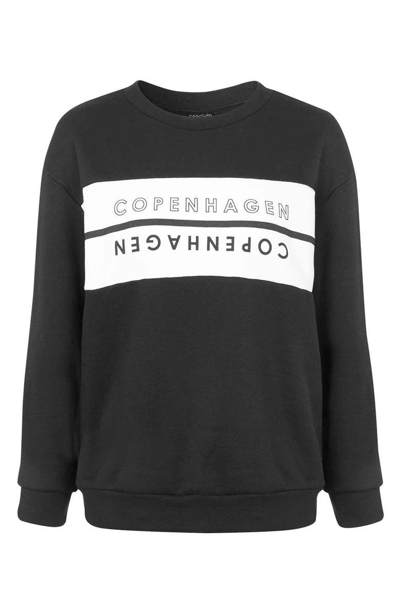 Topshop Copenhagen Sweatshirt, Alternate, color,