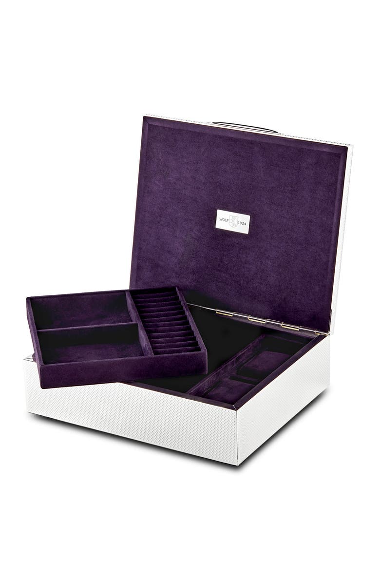 WOLF Silver Watch Jewelry and Legacy Box, Alternate, color, 