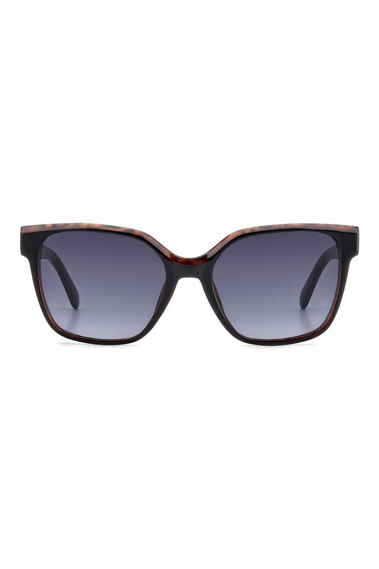 55mm Gradient Cat Eye Sunglasses, Main, color, BLACK/ DARK GREY SF