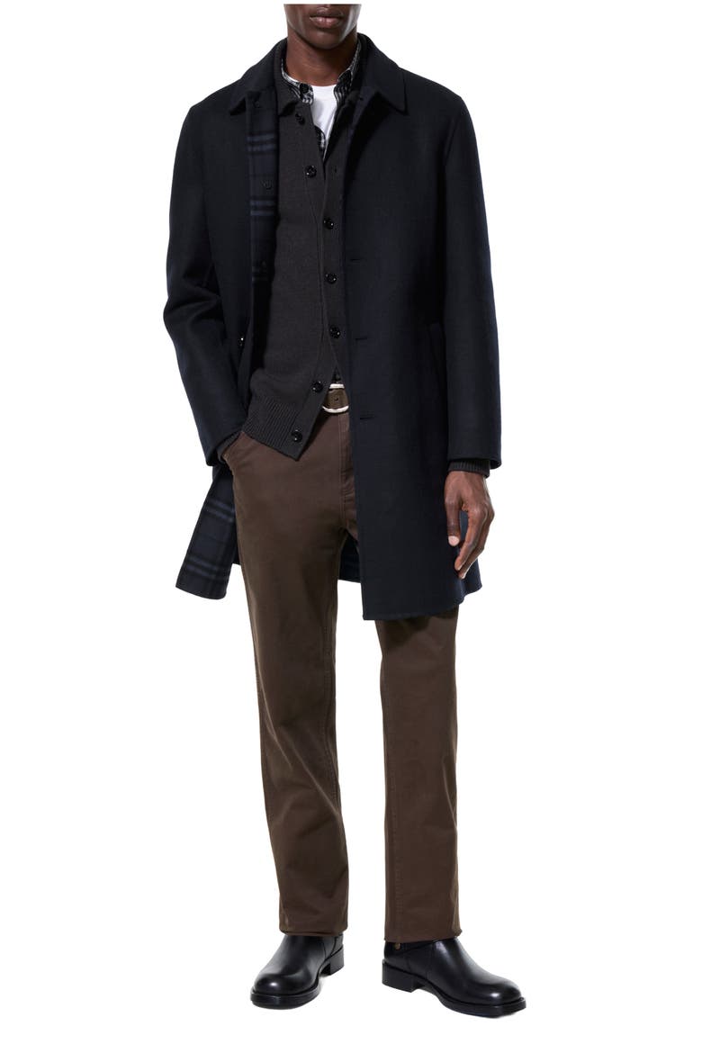 Mid-length Wool Worthing Car Coat, Main, color, Navy