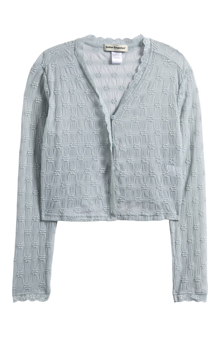 Kids' Puckered Flower Top, Main, color, LIGHT BLUE