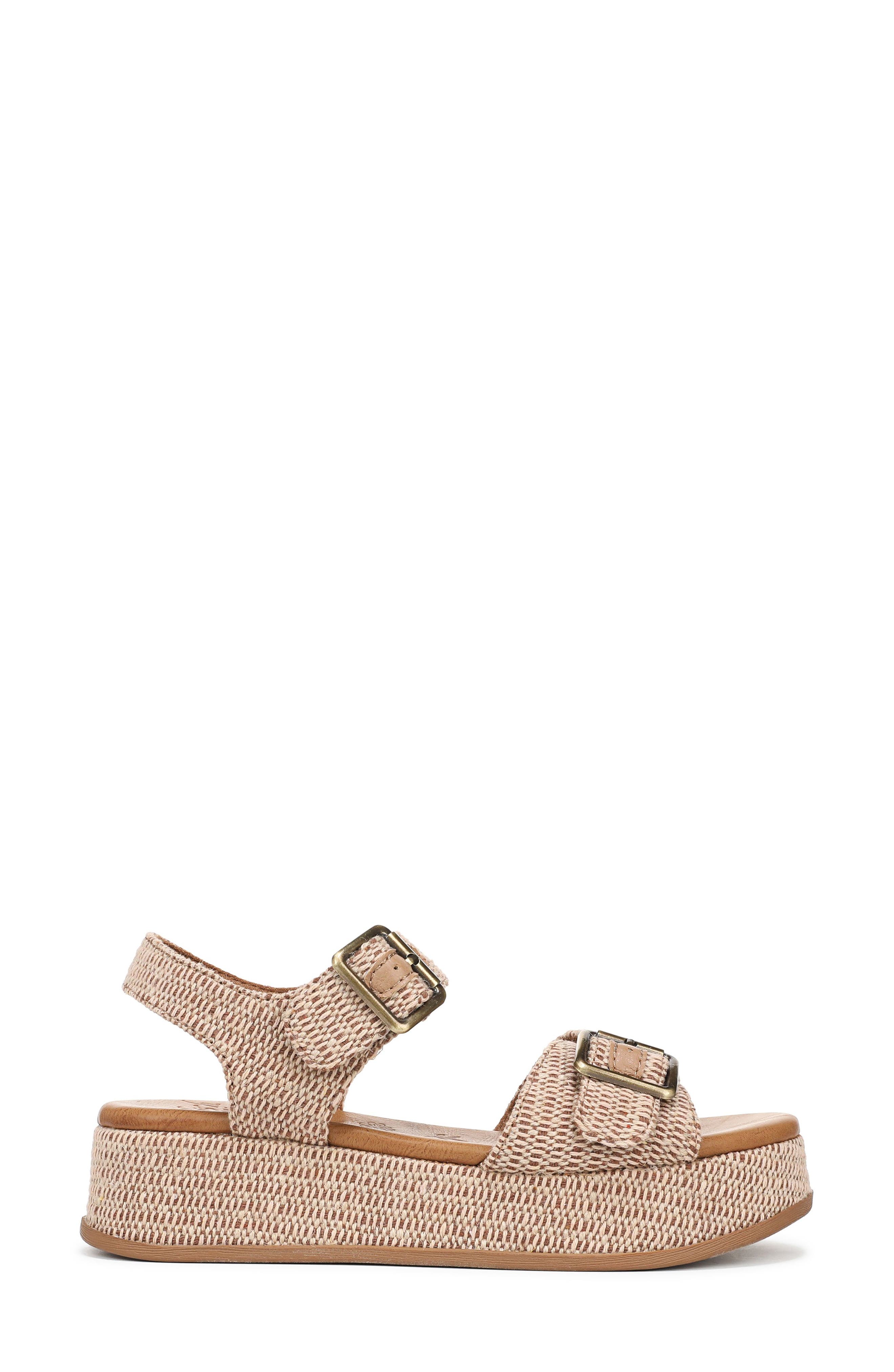 Magical Platform Sandal, Alternate, color, NATURAL FABRIC