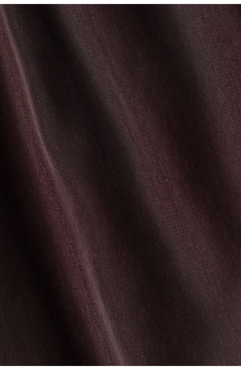 H&M Bubble-hem Top, Alternate, color, Dark Brown