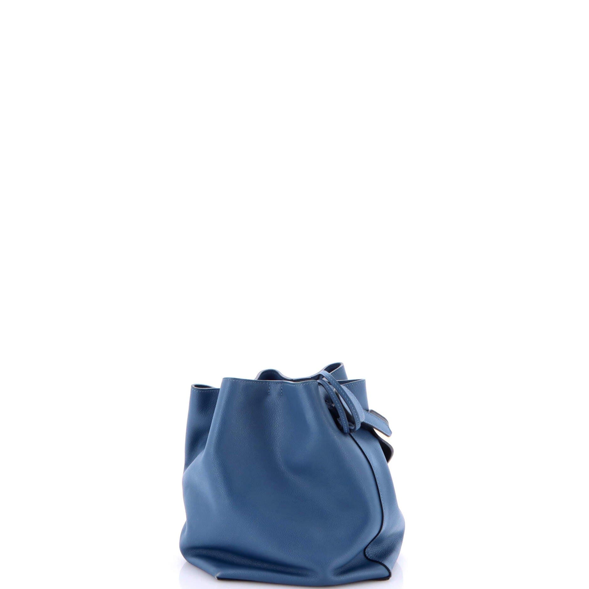 Pre-Owned Hermes Licol Bag Evercolor 17, Alternate, color, Bleu Brighton