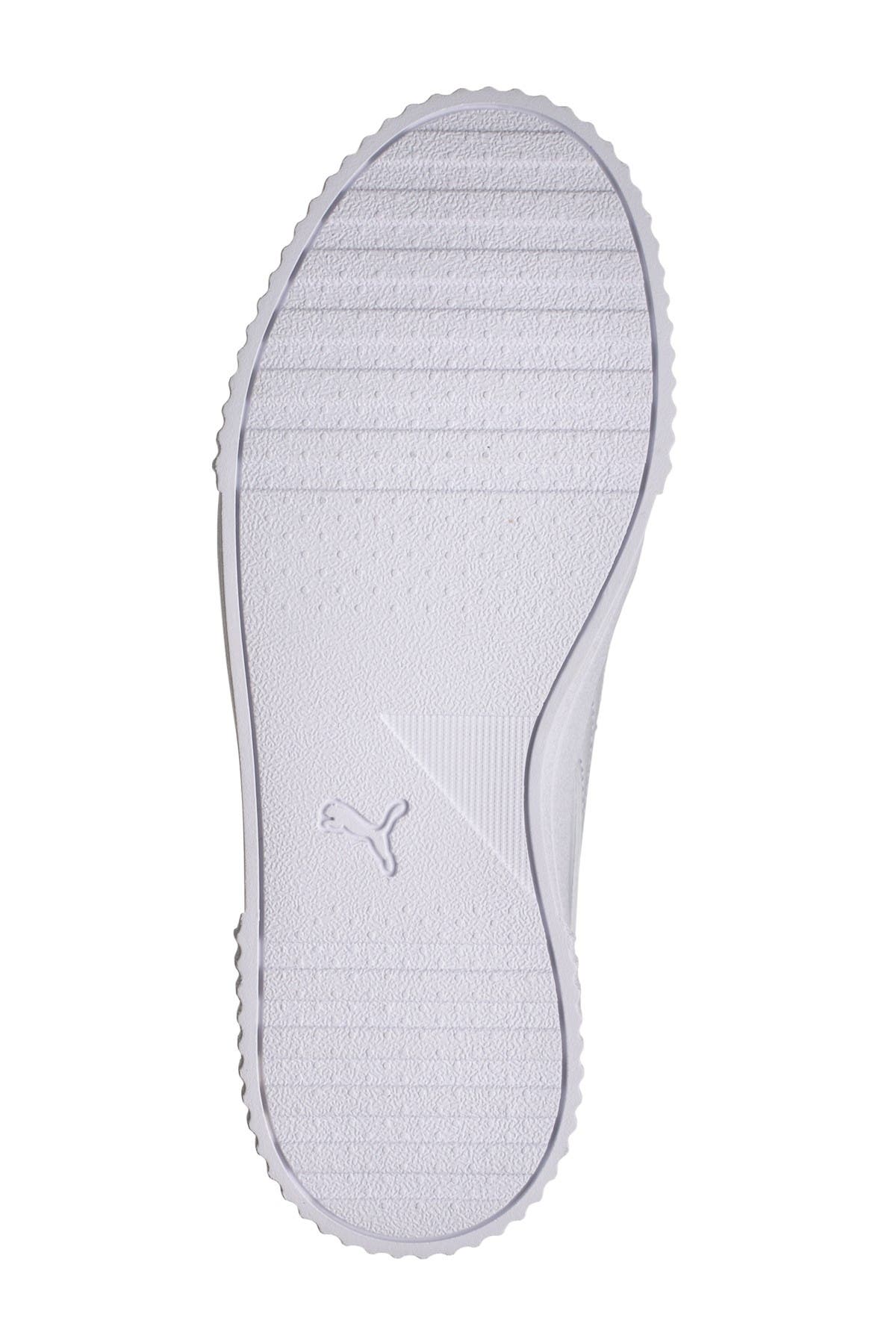 PUMA Carina Leather Platform Sneaker, Alternate, color, Puma White-Puma White