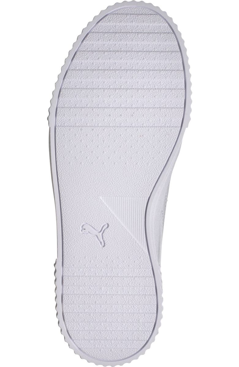 PUMA Carina Leather Platform Sneaker, Alternate, color, Puma White-Puma White