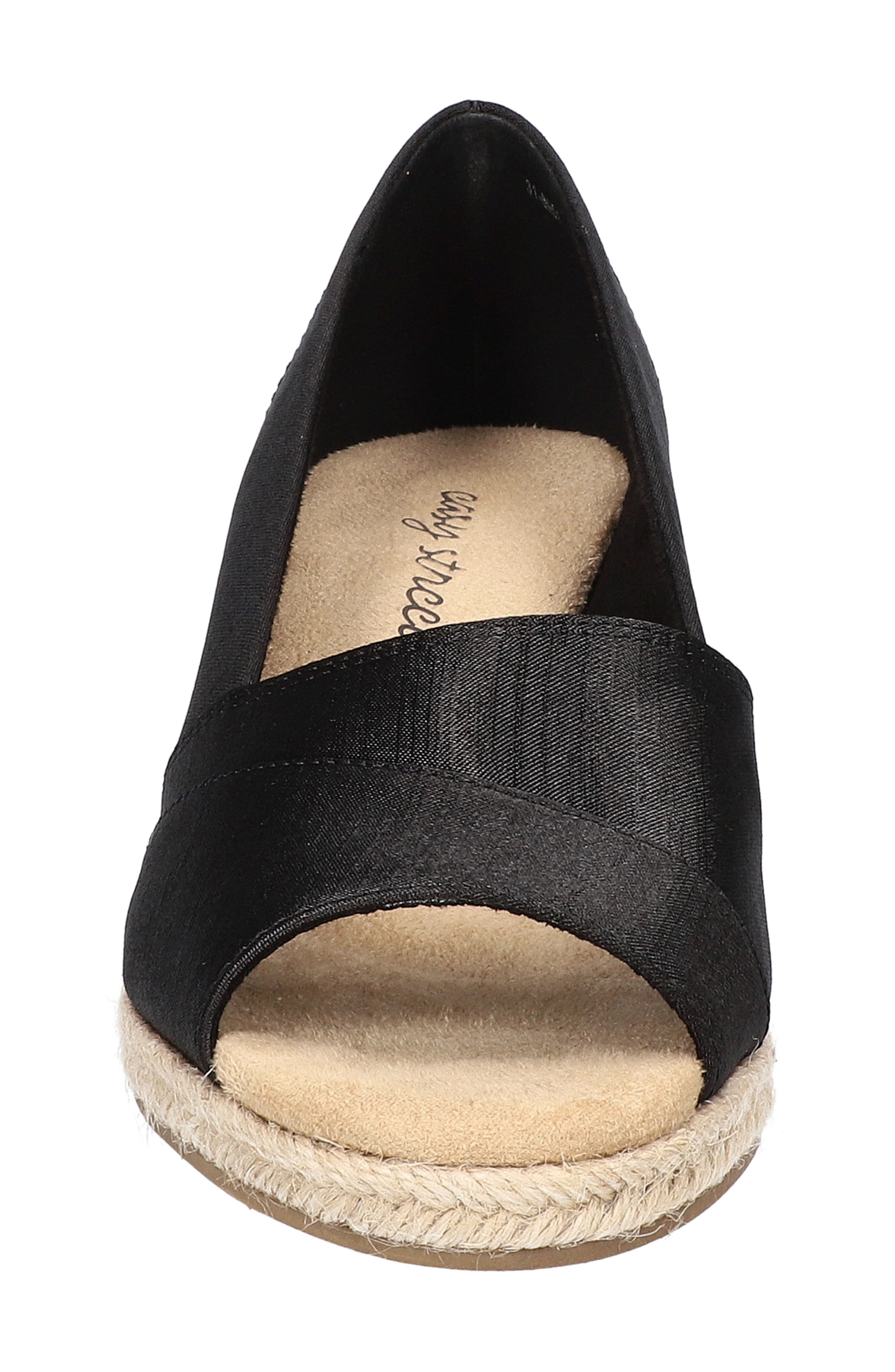 EASY STREET Jasper Espadrille Wedge Pump, Alternate, color, Black Thai Silk