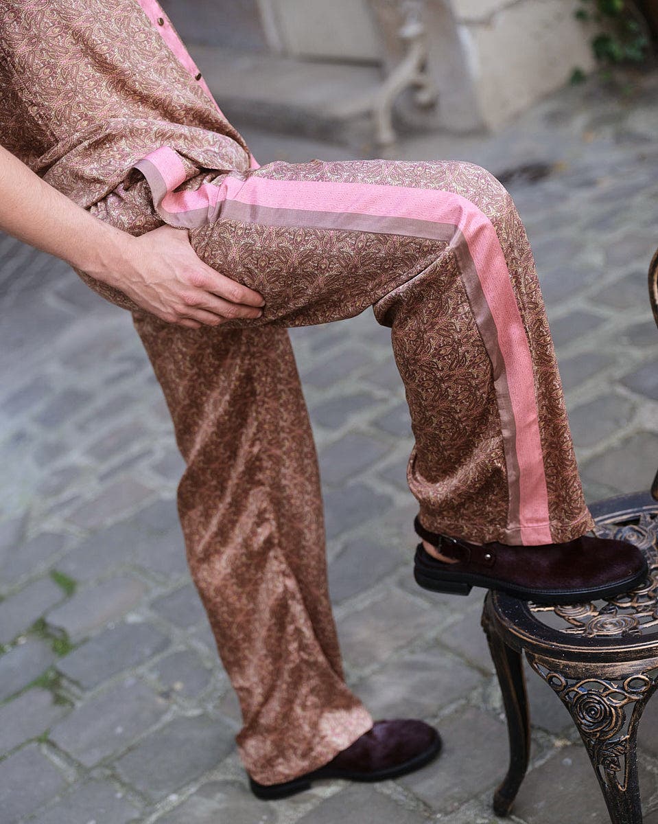 Paisley Motif Pant With Stripe - image 4