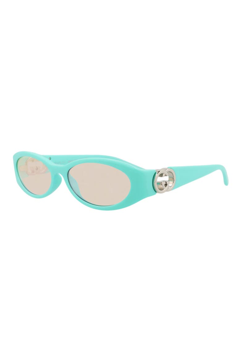 54mm Oval Sunglasses, Alternate, color, LIGHT BLUE LIGHT BLUE PINK