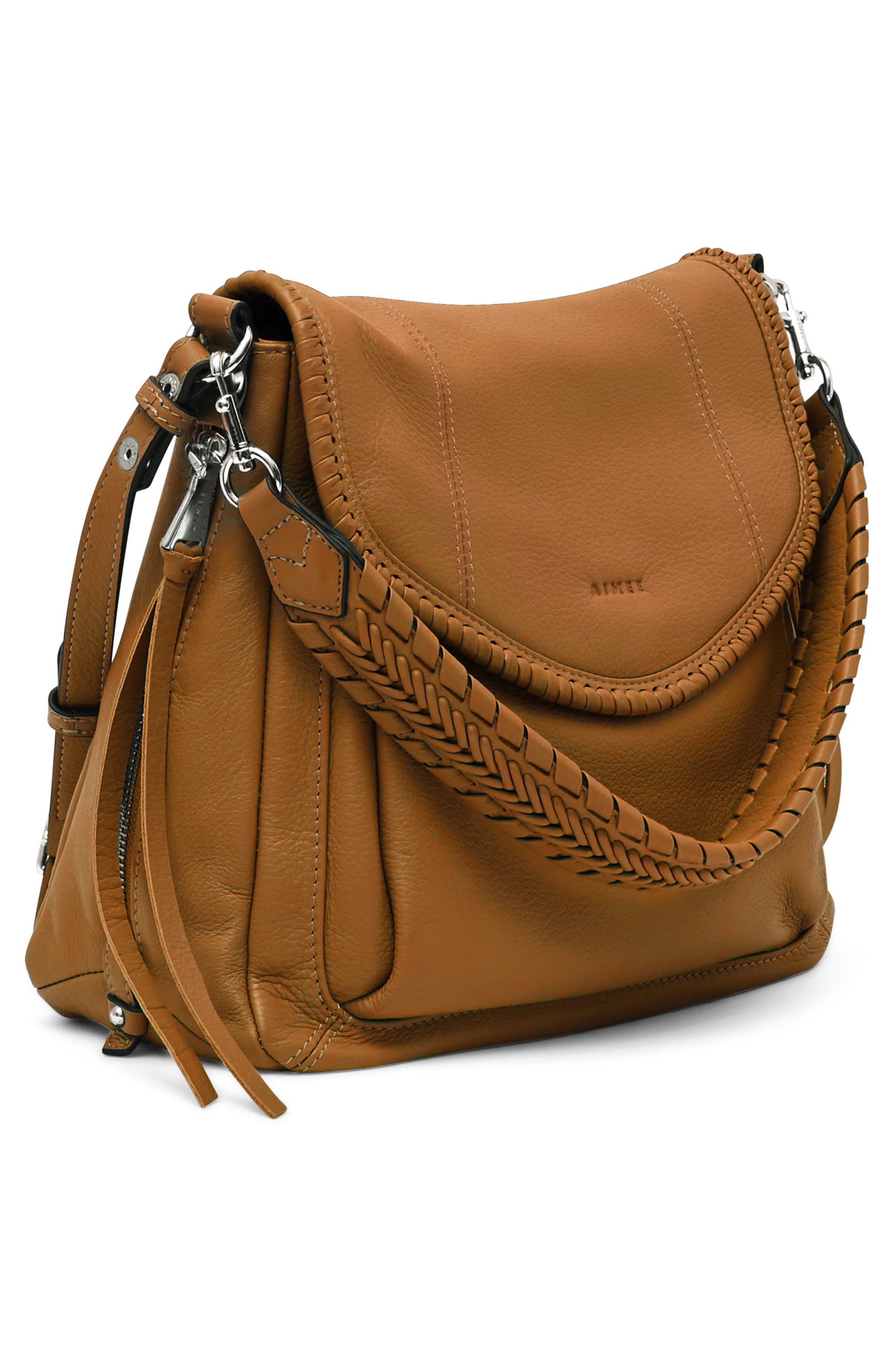 AIMEE All for Love Convertible Leather Shoulder Bag, Alternate, color, Latte