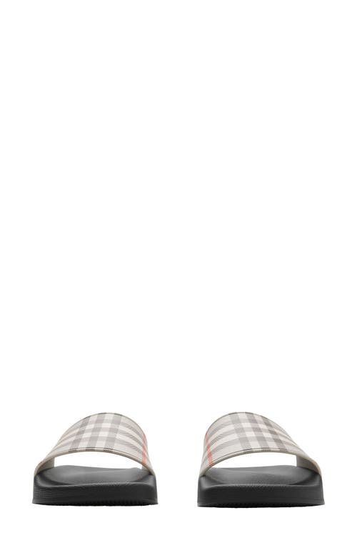 Burberry Check Slide Flat Open Toe Slippers