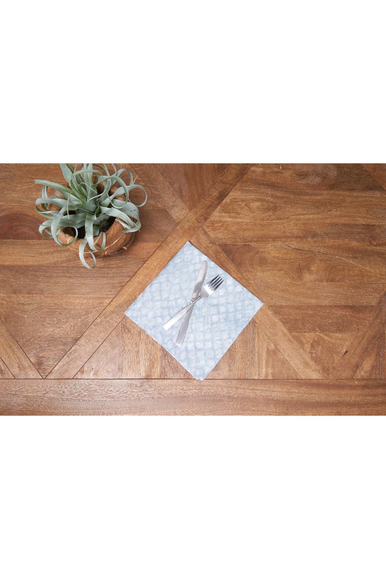 Shoreline Waters Cotton Napkins Set of 6 - Nautical Seahorse & Coral, Alternate, color, Green