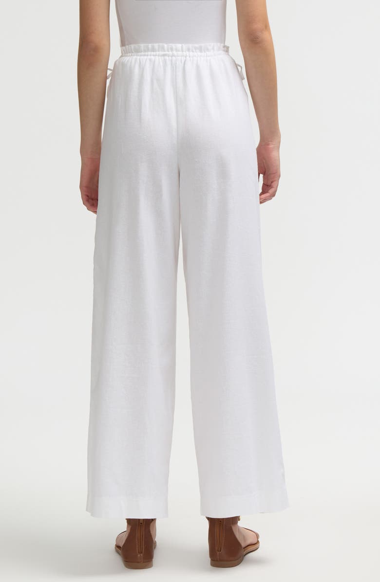 NVLT Side Waist Tie Wide Leg Pants, Alternate, color, White