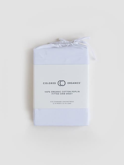 Colored Organics Organic Poplin Fitted Crib Sheet In White