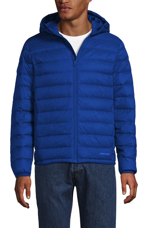 Lands' End Wanderweight Ultralight Packable Hooded Down Jacket In Blue