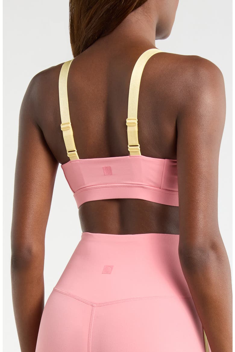 Cloud Contrast Sports Bra, Alternate, color, STRAWBERRY ICE