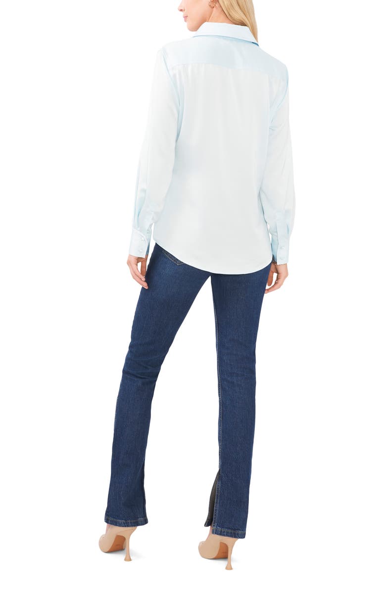 Vince Camuto Spread Collar Button-Up Shirt, Alternate, color, Sea Breeze