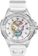 PHILIPP PLEIN The Skull Silicone Strap Watch, 41mm