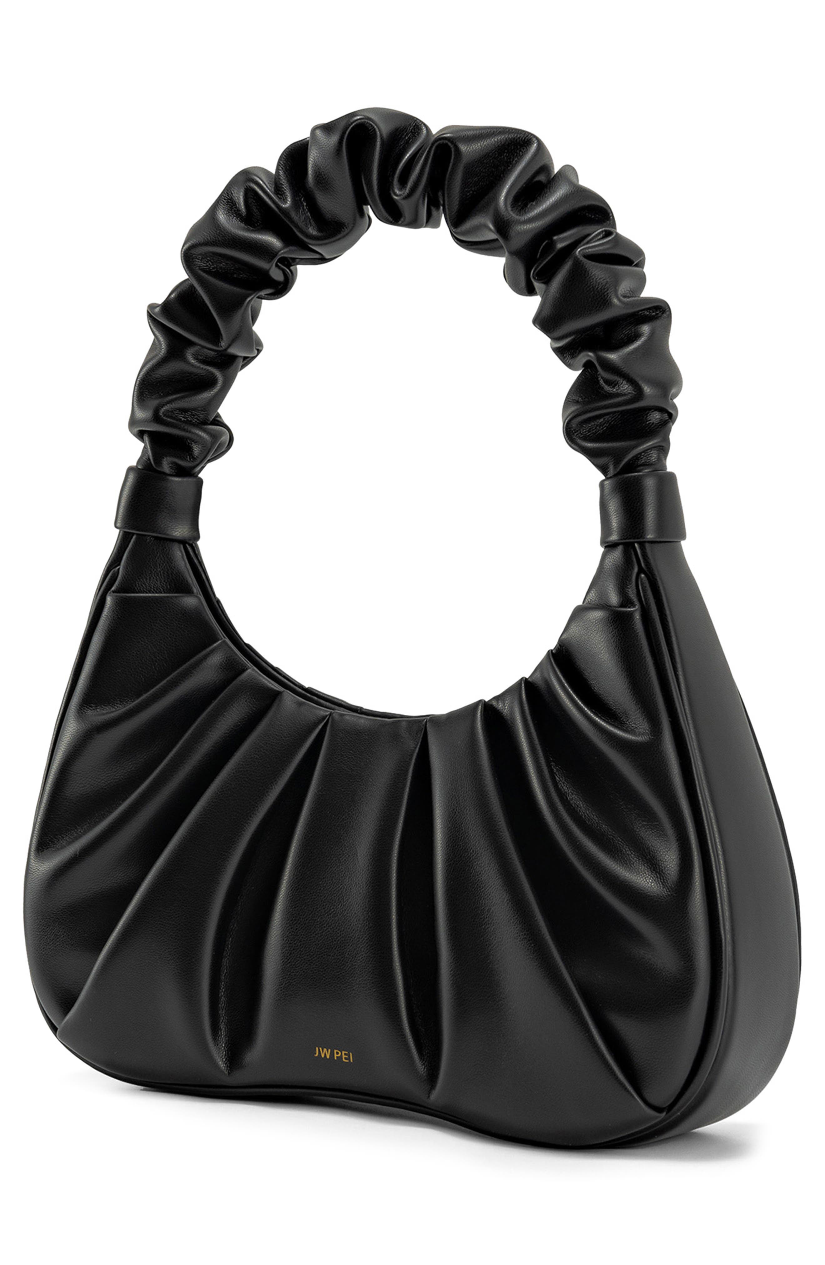 JW PEI Gabbi Ruched Faux Leather Hobo, Alternate, color, 