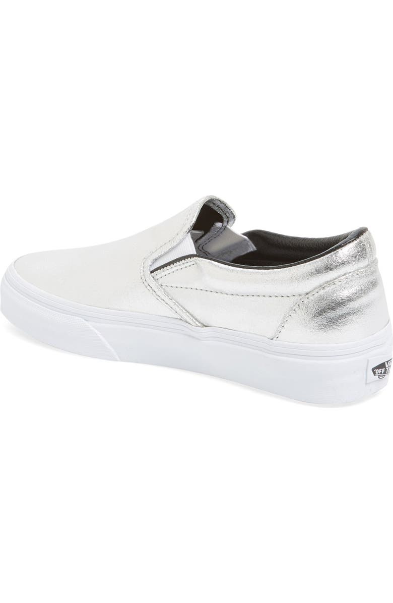 Vans Metallic Leather Slip-On Sneaker, Alternate, color,
