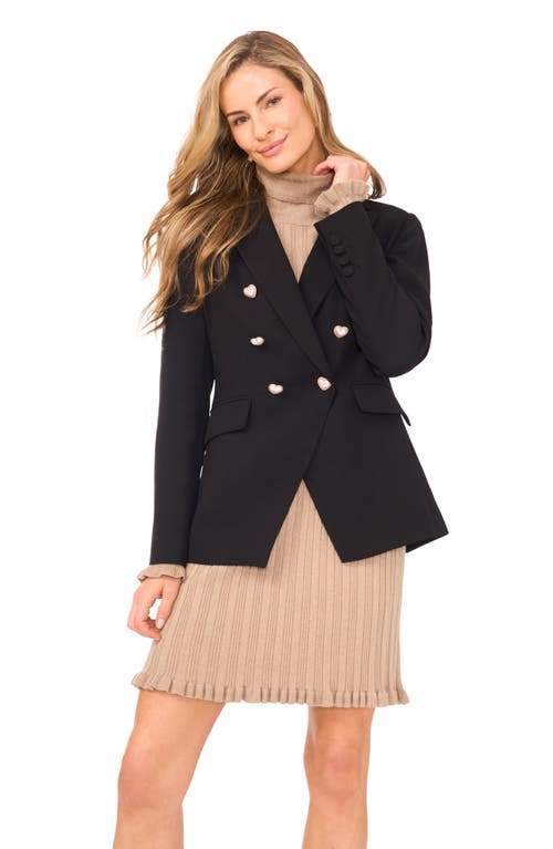 Cece Long Sleeve Rib Turtleneck Sweater Minidress In Brown
