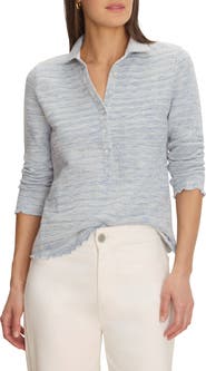NZT by NIC+ZOE Spacedye Elbow Sleeve Polo