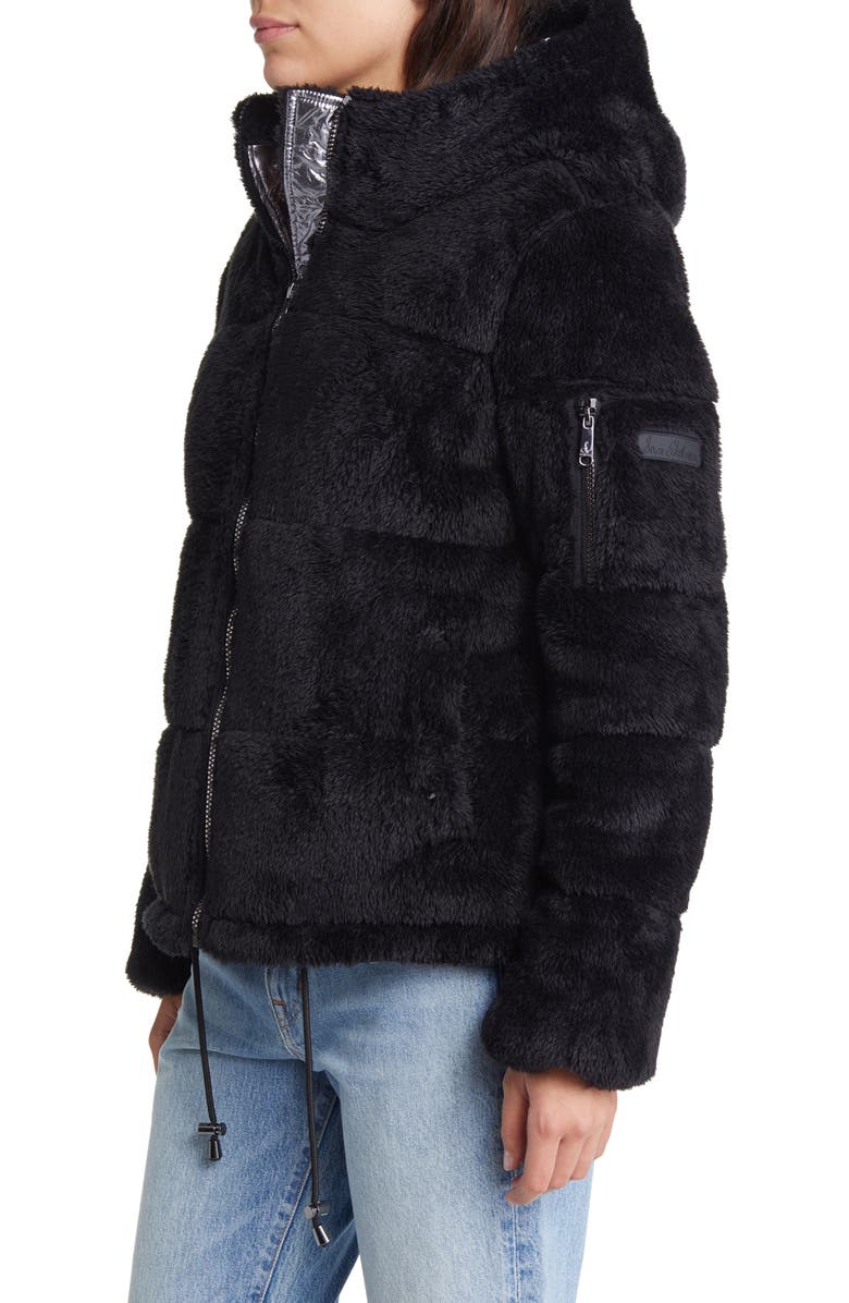 Sam Edelman Faux Fur Puffer Coat, Alternate, color, 
