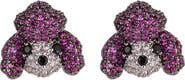 EYE CANDY LOS ANGELES Poodle CZ Stud Earrings