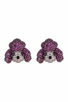 EYE CANDY LOS ANGELES Poodle CZ Stud Earrings