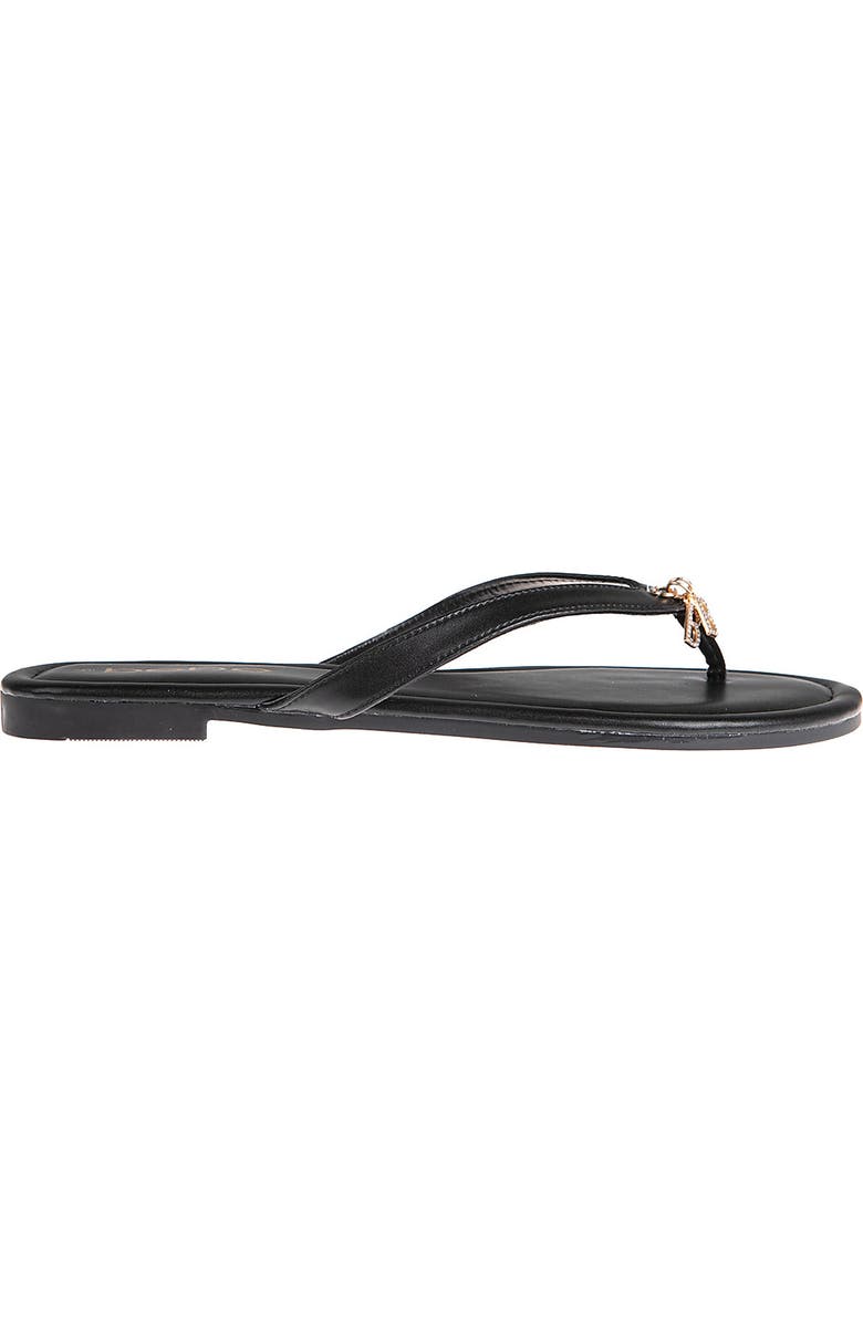 bebe Logo Charm Flip Flop, Alternate, color,