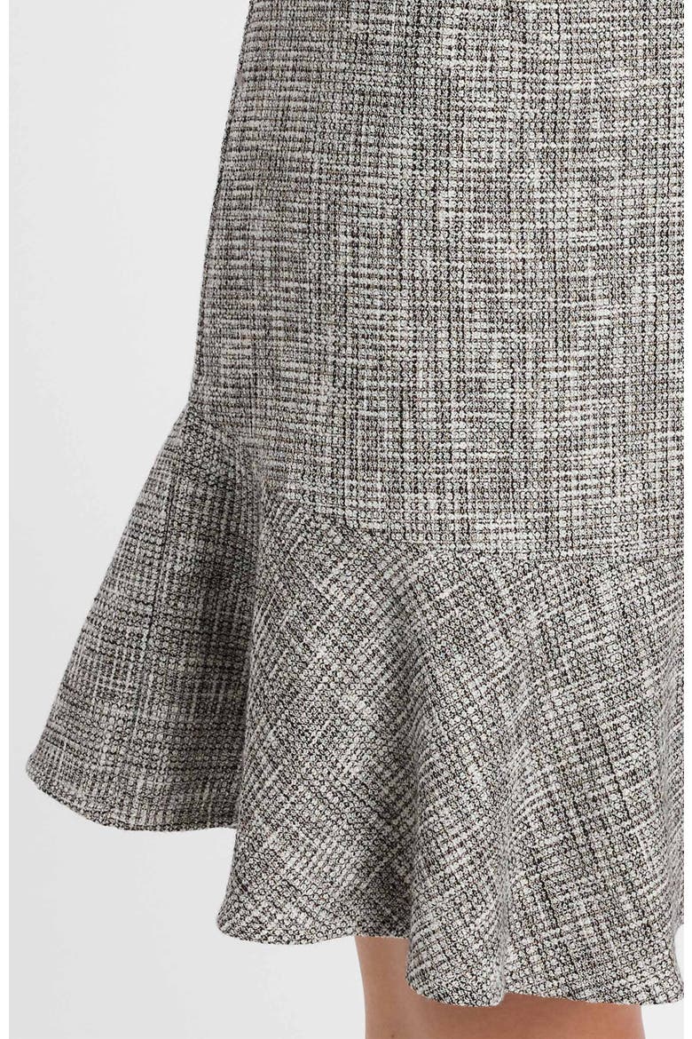 Moira Cap Sleeve Flounce Dress in Soft Boucle, Alternate, color, Onyx Multi