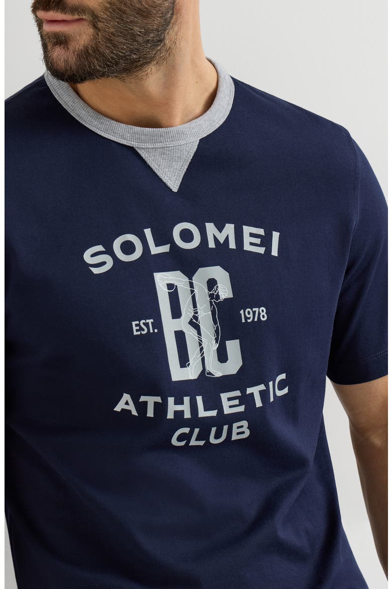 T-shirt with print, Alternate, color, Cobalt