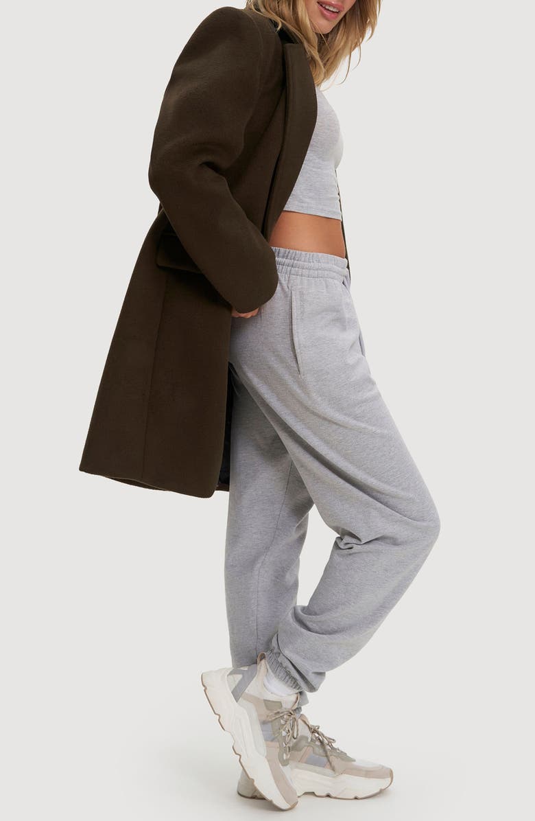 Noize Masa Notch Collar Coat, Alternate, color, Uniform Green