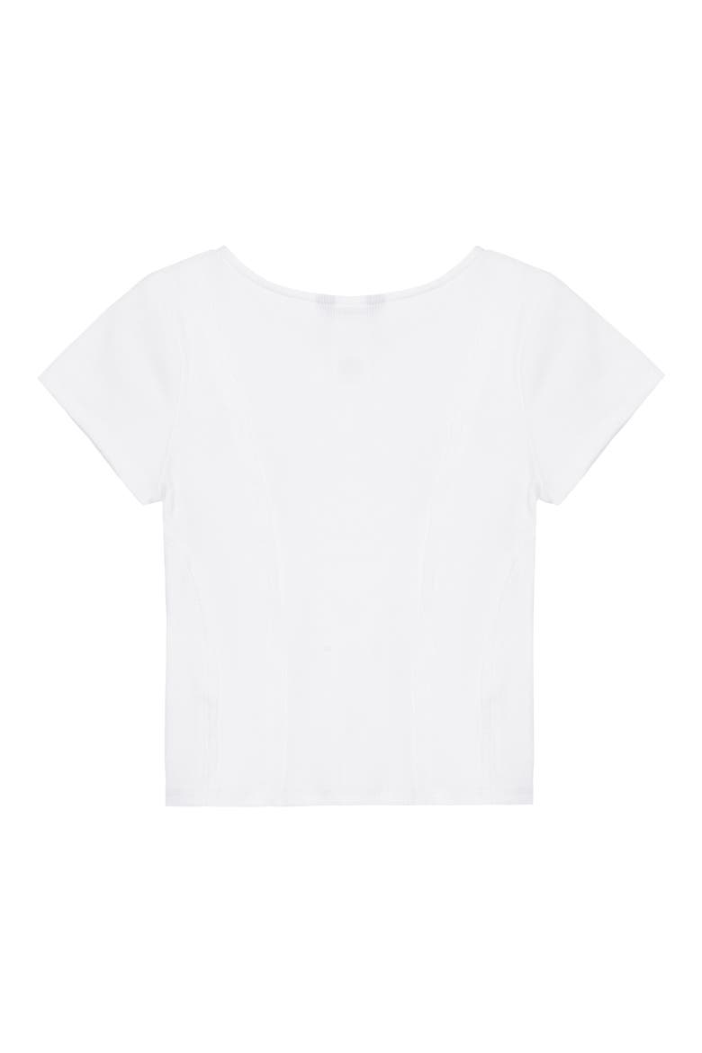 Kids' Rib Cotton Top, Alternate, color, WHITE
