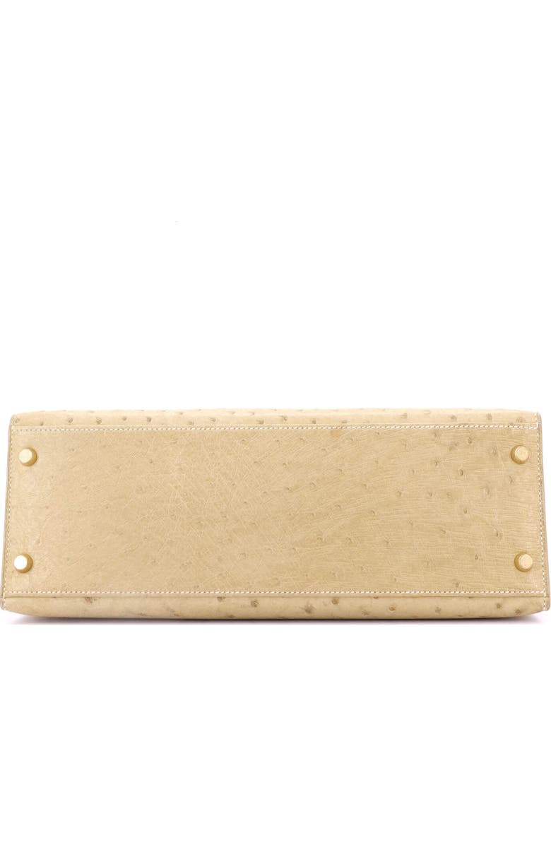Pre-Owned Hermes Kelly Handbag Light Ostrich with Gold Hardware 32, Alternate, color,