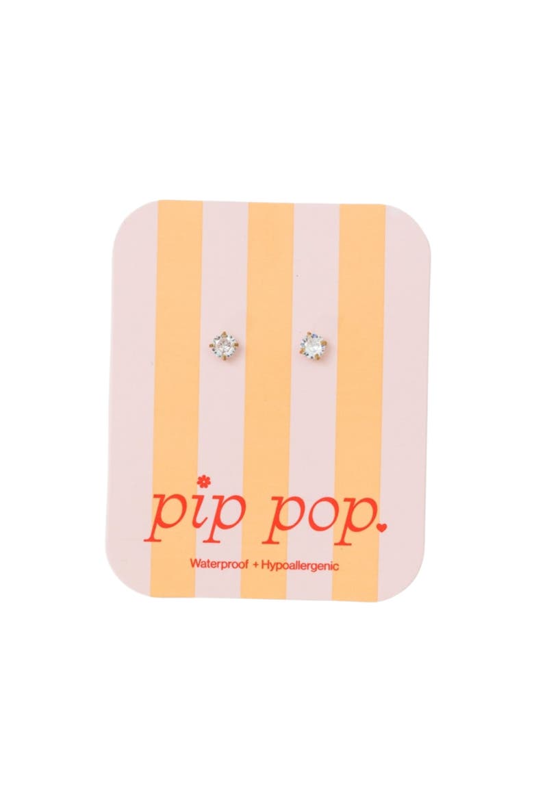 Diamond Stud Earrings, Alternate, color, Gold