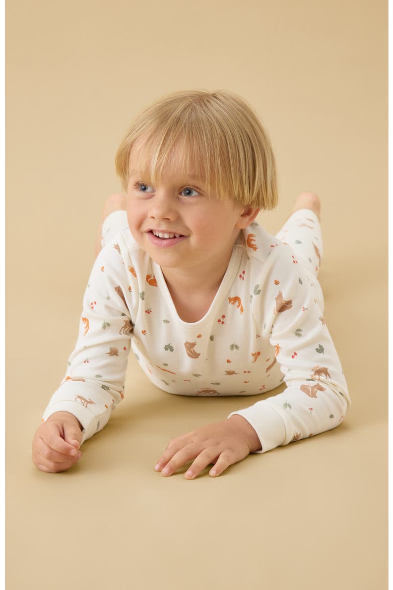 Print Pyjama Set, Alternate, color, Woodland Tofu