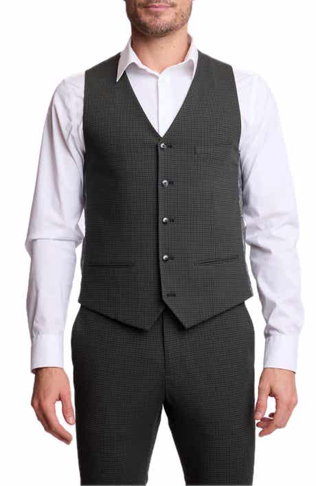 Eaton Gingham Five Button Vest