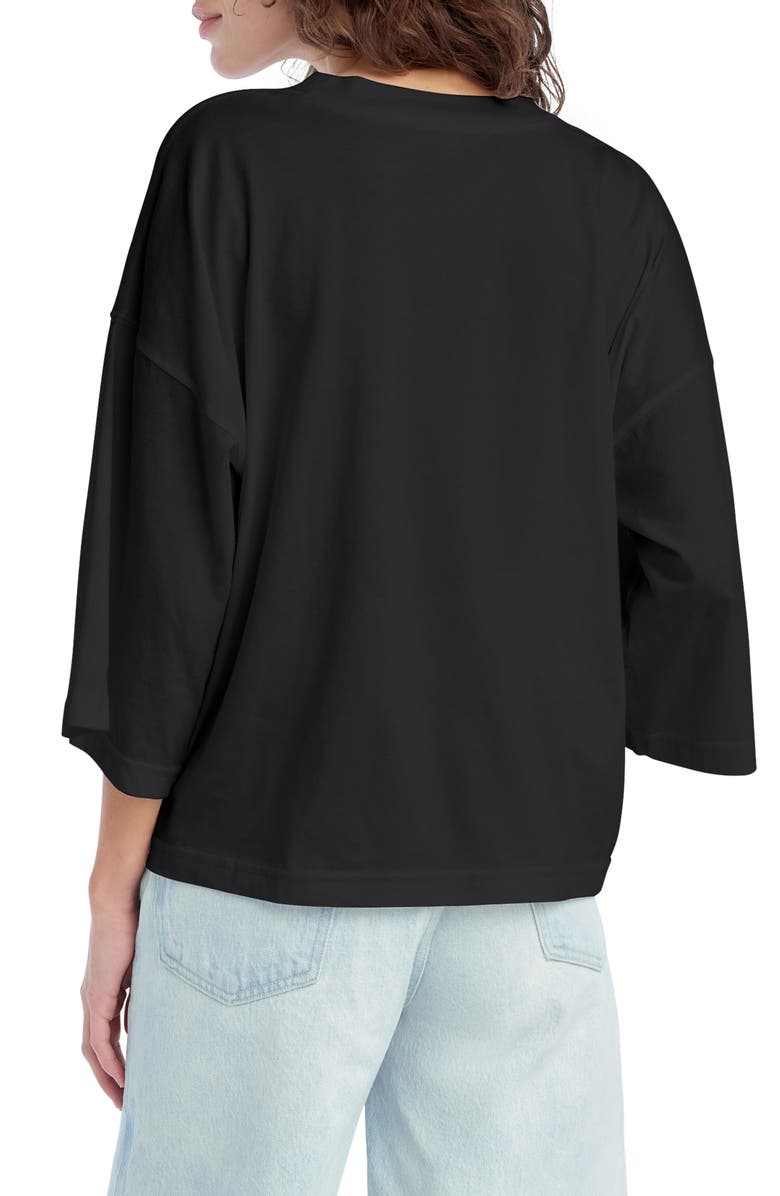 Favorite Daughter The Over It Organic Cotton Tee, Alternate, color, Black