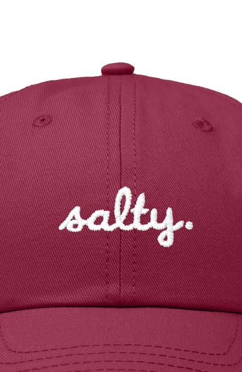 Dalix Salty Embroidered Everyday Hat In Maroon