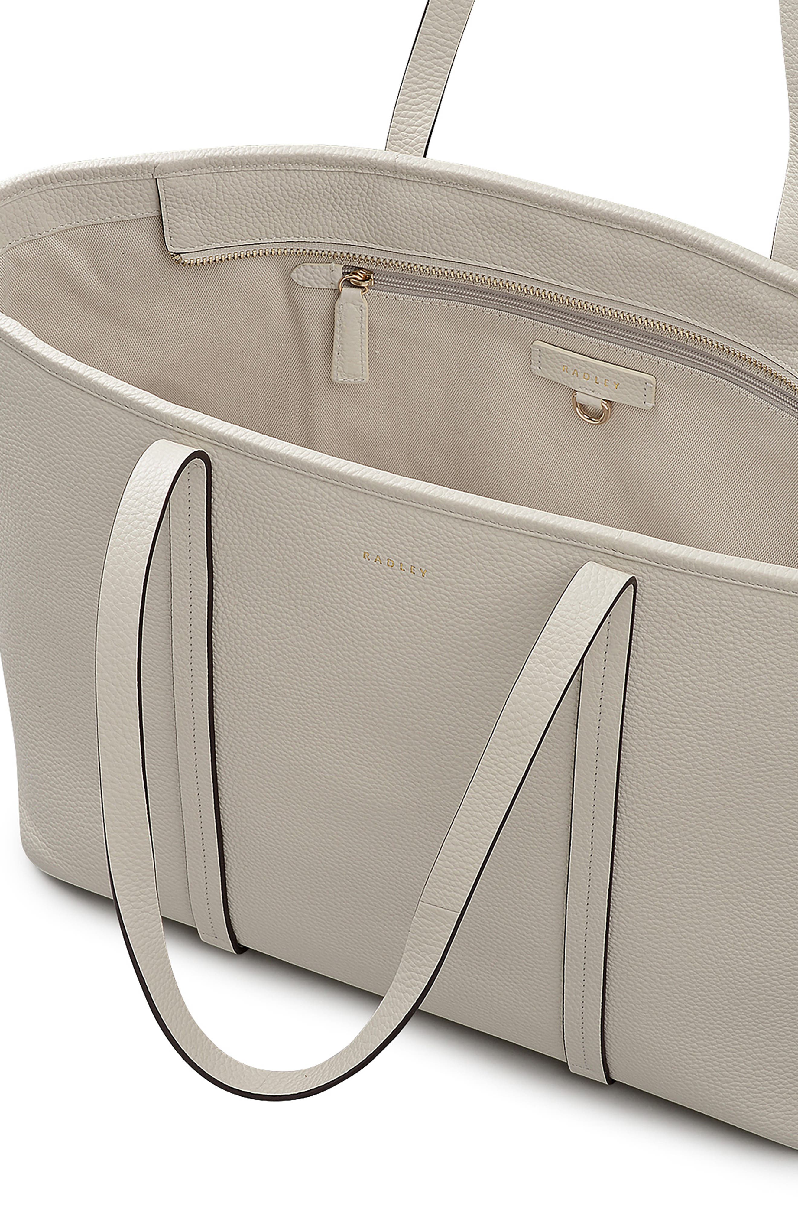 Radley Templeton Place Large Leather Tote Bag, Alternate, color, Snow