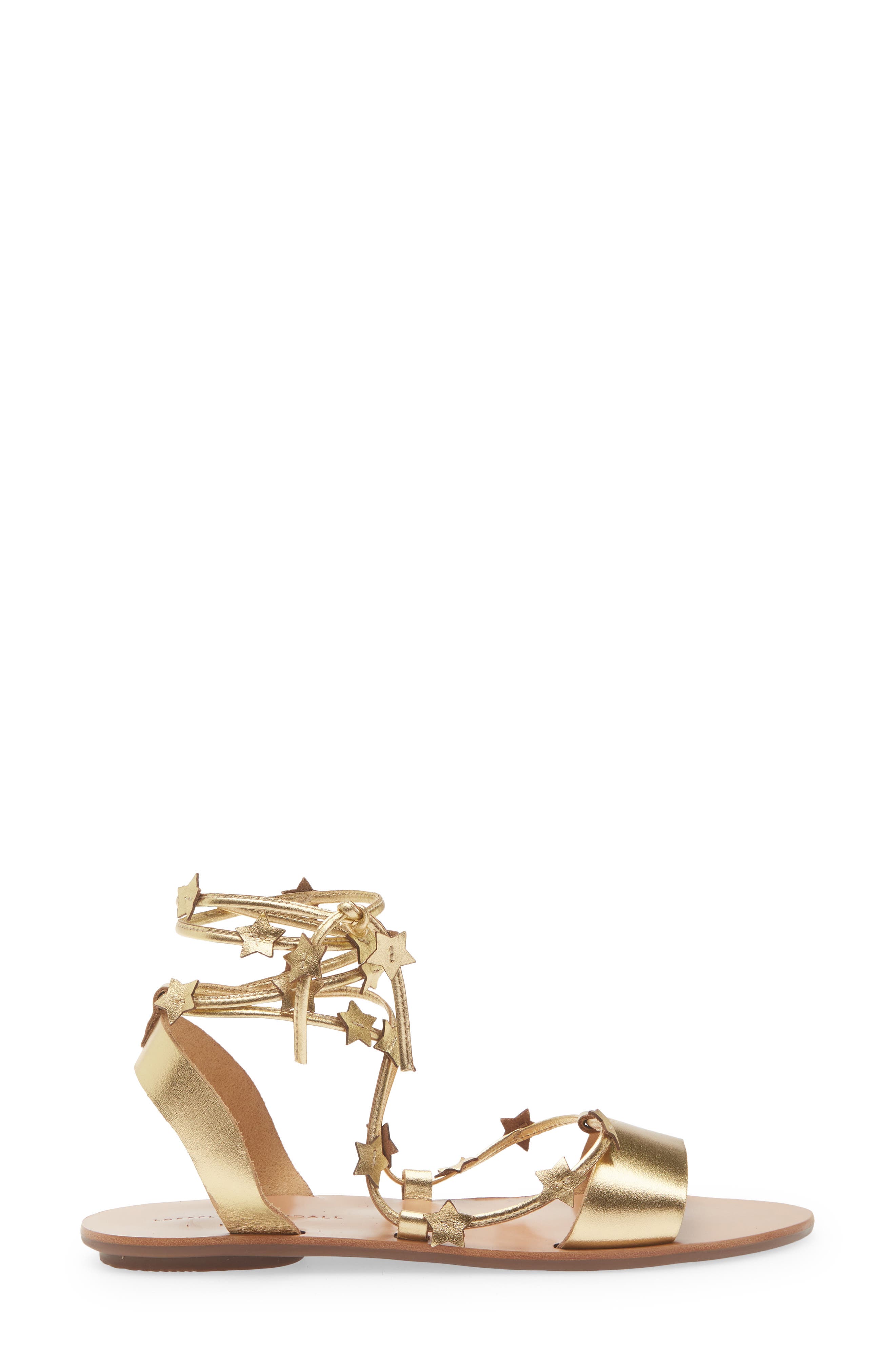 Loeffler Randall Starla Ankle Wrap Sandal, Alternate, color, Pale Gold