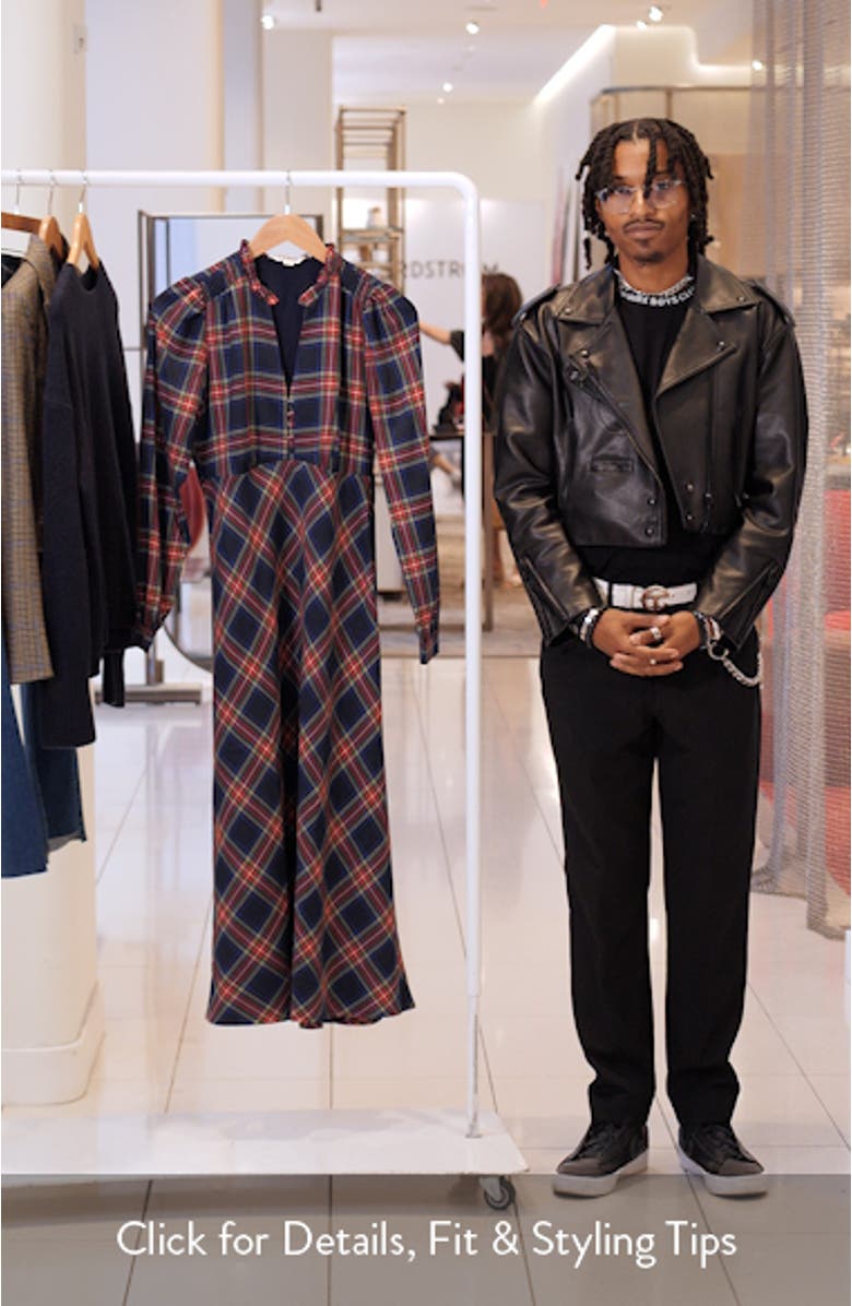 Check Long Sleeve Maxi Dress, sales video thumbnail