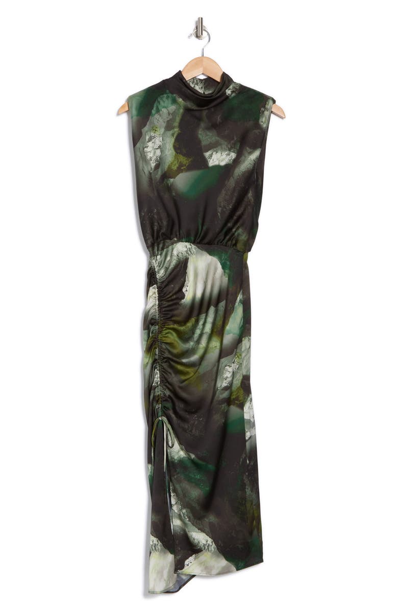 AllSaints Isa Sleeveless Dress, Alternate, color, Appalachian Black